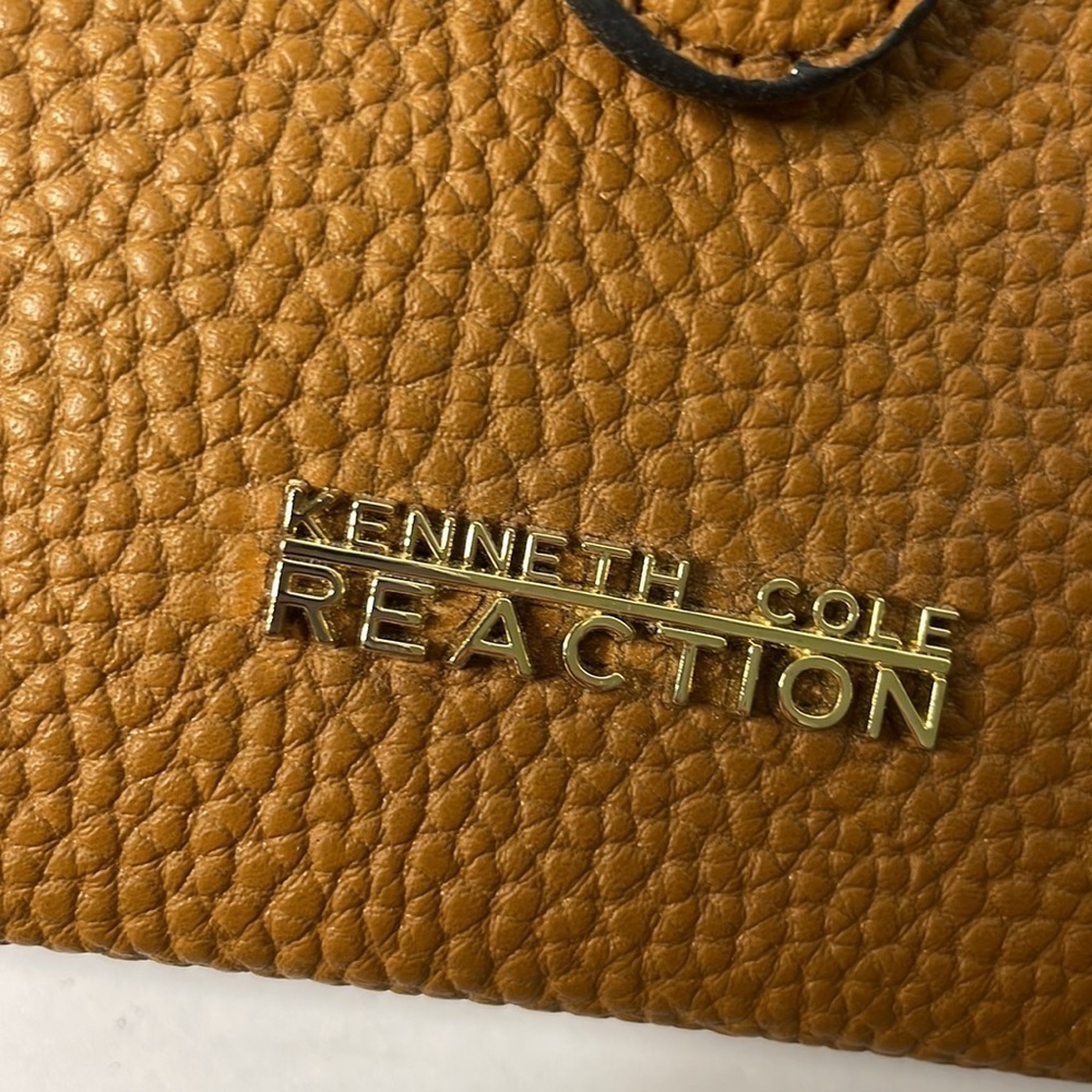 Kenneth Cole Vegan Pebble Leather Butterscotch Crossbody - Picture 4 of 9